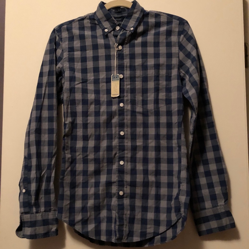 New w/Tags J. Crew slim Blue & grey button down